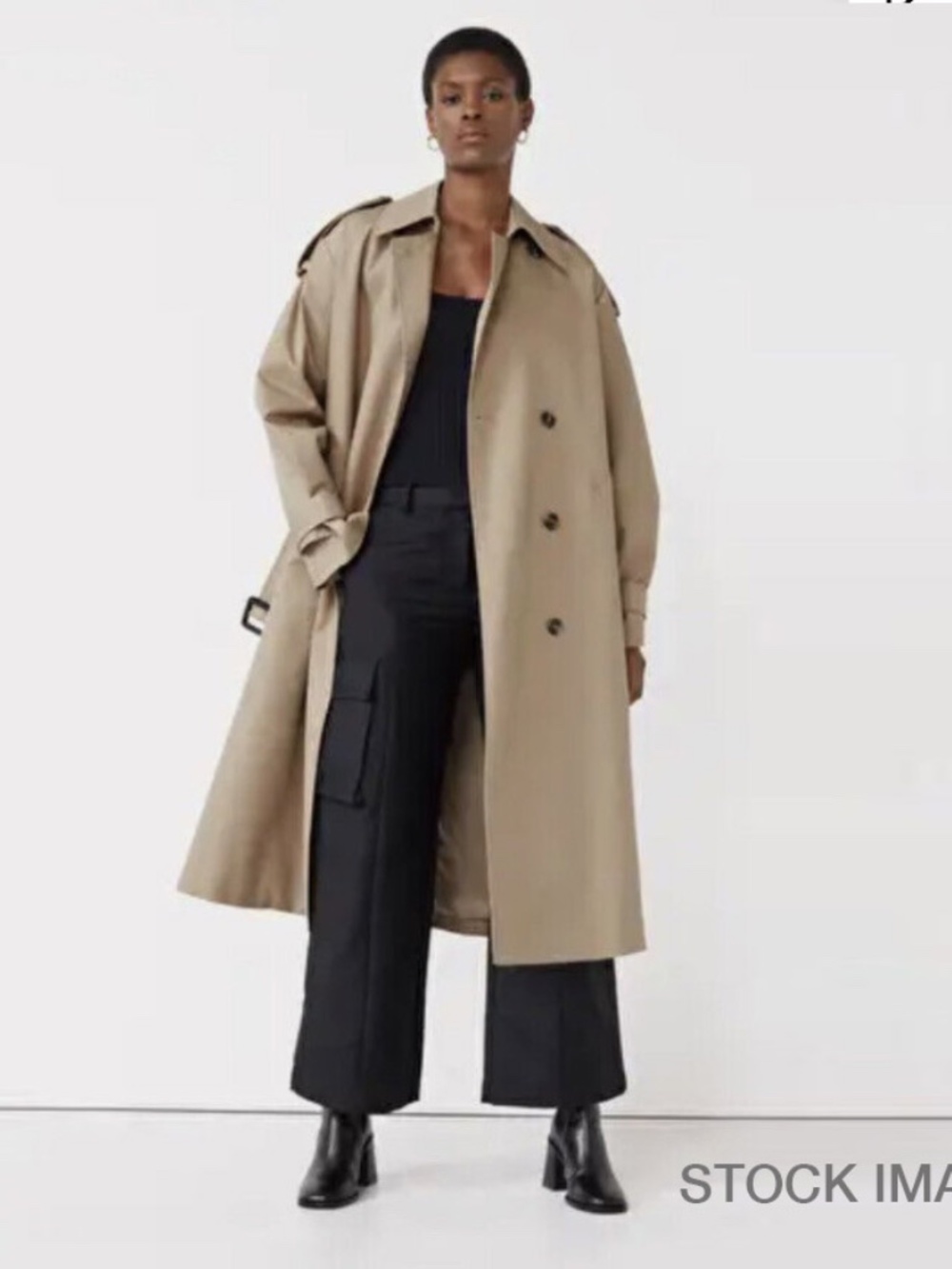 Paris Atelier & Other Stories | Double Breasted Trench Coat | Natural | Size 2